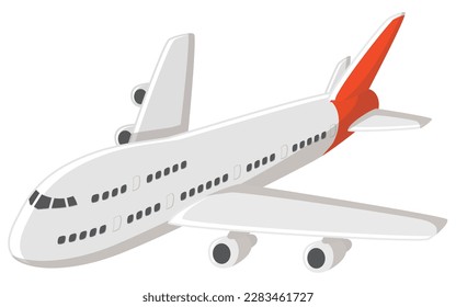 Passenger plane. Airplane. Vector illustration.