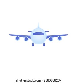 Passenger plane flying in the sky side view. travel concept