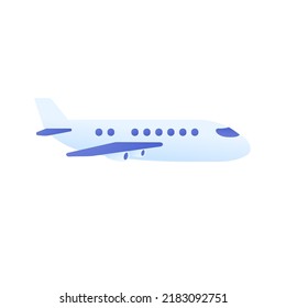 Passenger plane flying in the sky side view. travel concept
