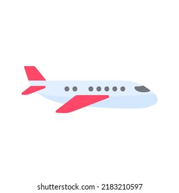 Passenger plane flying in the sky side view. travel concept