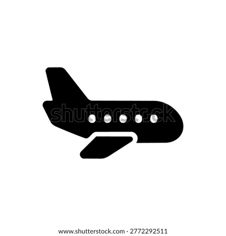 Passenger Plane Icon Containing airplane, travel, aviation, and transport icon. Solid icon.