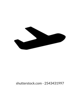 passenger plane taking off - vector icon