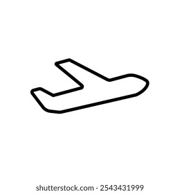 passenger plane taking off - vector icon