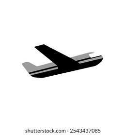 passenger plane taking off - vector icon