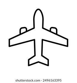 passenger plane, travel - vector icon