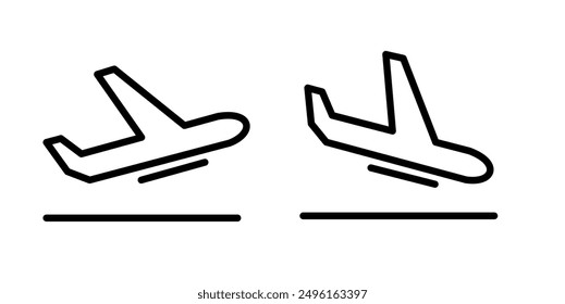 Avión de pasajeros, Viaje - Icono de Vector