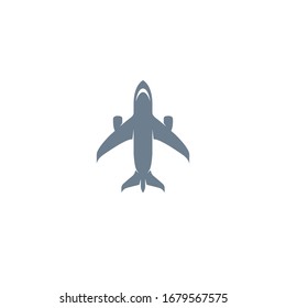 Passenger plane, vector icon illustration