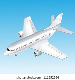 Passenger plane vector illustration