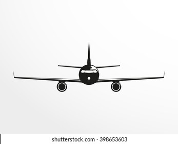 A passenger plane. Vector illustration.