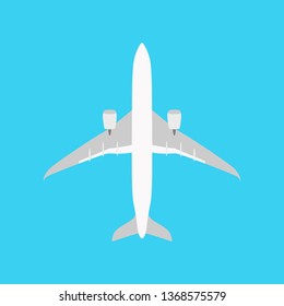 passenger plane, vector illustration, flat style,front side