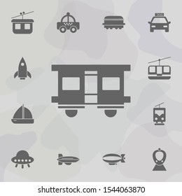Passenger rail transportation icon. Simple set of transport icons. One of the collection for websites, web design, mobile app