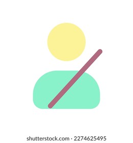 Passenger safety flat color ui icon. Use belt to survive car accident. Protection item. Simple filled element for mobile app. Colorful solid pictogram. Vector isolated RGB illustration