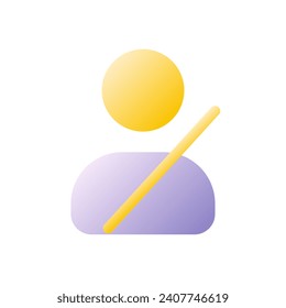 Fluggastsicherheit flache Farbverlauf-zweifarbige ui Symbol. Benutze den Gürtel, um den Autounfall zu überstehen. Schutzartikel Einfach gefülltes Piktogramm. GUI, UX Design für mobile Anwendungen. Vektor-einzelne RGB-Illustration