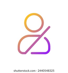 Passenger safety pixel perfect gradient linear ui icon. Belt to survive car accident. Protection item. Line color user interface symbol. Modern style pictogram. Vector isolated outline illustration