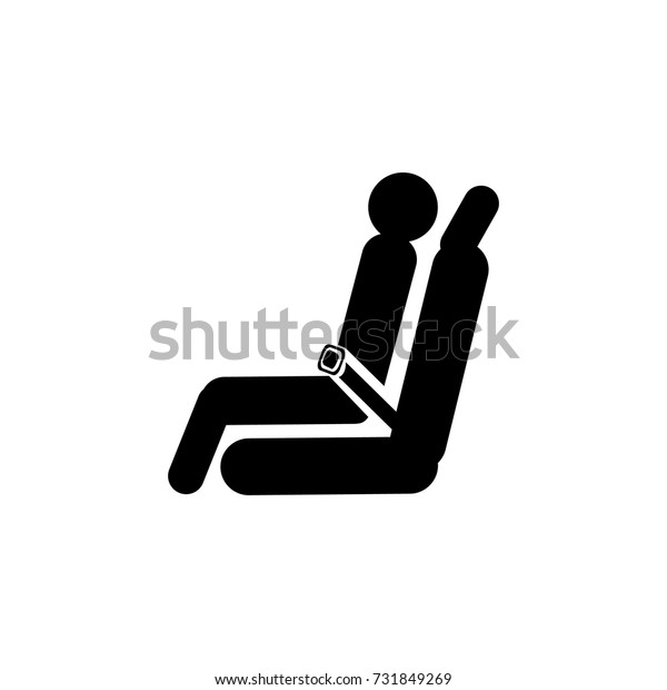 passenger seat\
airplane icon on white\
background