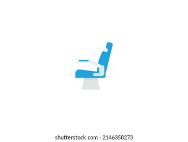 Passenger Seat Vector Isolated Emoticon. Passenger Seat Icon