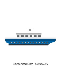 Passenger ship icon isolated on white background vector illustration