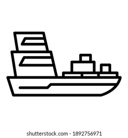 Passenger ship icon. Outline passenger ship vector icon for web design isolated on white background