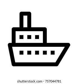 passenger ship on isolated background