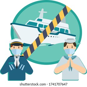 passenger ship restriction apologize in pandemic illustration