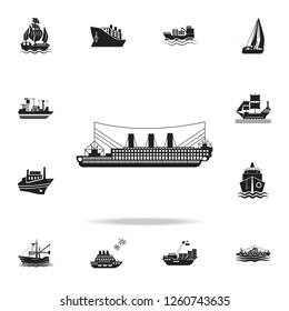 passenger steamer icon. Detailed set of ship icons. Premium graphic design. One of the collection icons for websites, web design, mobile app