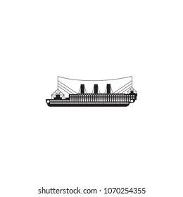 passenger steamer icon. Element of ship illustration. Premium quality graphic design icon. Signs and symbols collection icon for websites, web design, mobile app on white background