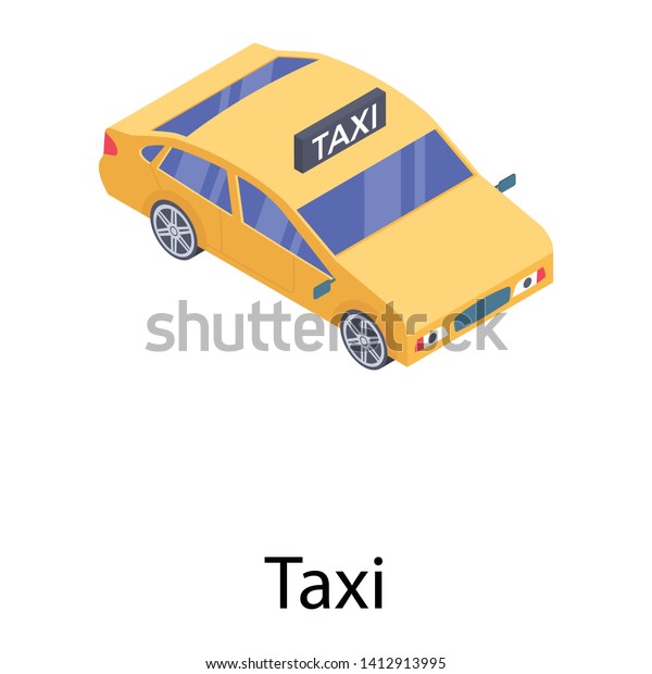 \
Passenger taxi\
service icon in isometric design\
\

