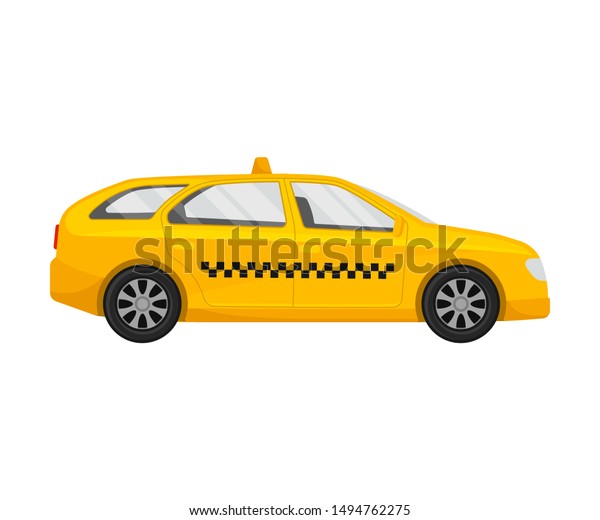 Passenger taxi. Vector illustration on a\
white background.