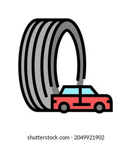 passenger tires color icon vector. passenger tires sign. isolated symbol illustration