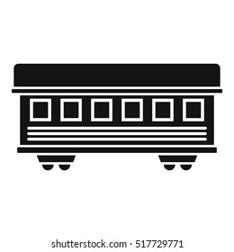 Passenger train car icon. Simple illustration of passenger train car vector icon for web design