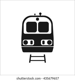 Passenger train front sign simple icon on background