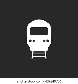 Passenger train front sign simple icon on background