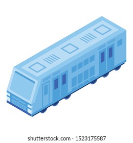 Passenger train icon. Isometric of passenger train vector icon for web design isolated on white background