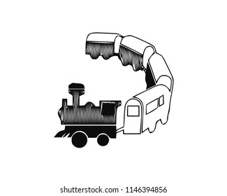 Passenger train icon. Simple illustration of passenger train vector icon for web.