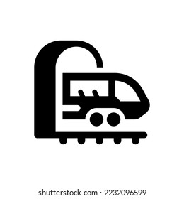 Icono del tren de pasajeros (ilustración vectorial)