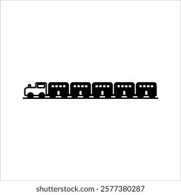 Passenger train icon. Vector illustration, with white background