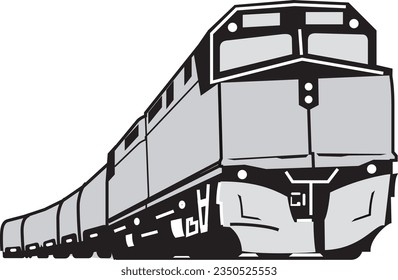 Passenger Train logo - editable vector