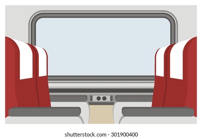 Passenger Train Seat Illustration