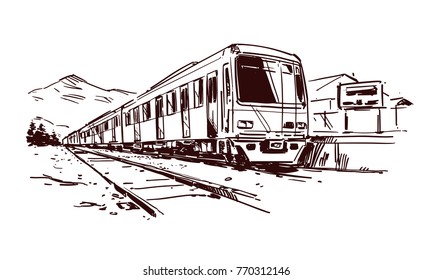 Passenger Train Sketch