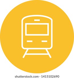 Passenger Train Transit Outline Icon