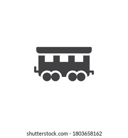 Passenger train vector icon. filled flat sign for mobile concept and web design. Tram transportation glyph icon. Symbol, logo illustration. Vector graphics