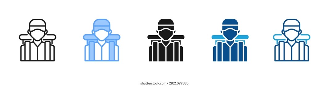 Passenger Traveler web icon with multiple style collection