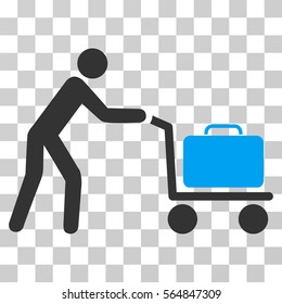 Passenger Trolley vector pictogram. Style is flat graphic symbol.