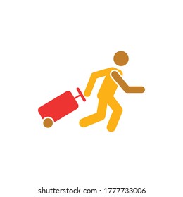 diseño del logotipo del icono del vector del pasajero
