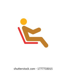 diseño del logotipo del icono del vector del pasajero