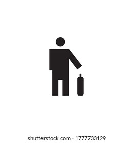 diseño del logotipo del icono del vector del pasajero
