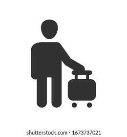Passenger vector icon on white background