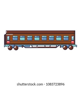 Passenger wagon icon. Cartoon of passenger wagon vector icon for web design isolated on white background