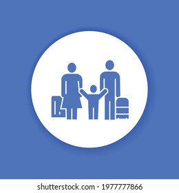 Passengers are sitting in the seats on the plane color glyph icon. Pictogram for web page, mobile app, promo. UI UX GUI design element.