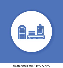 Passengers are sitting in the seats on the plane color glyph icon. Pictogram for web page, mobile app, promo. UI UX GUI design element.